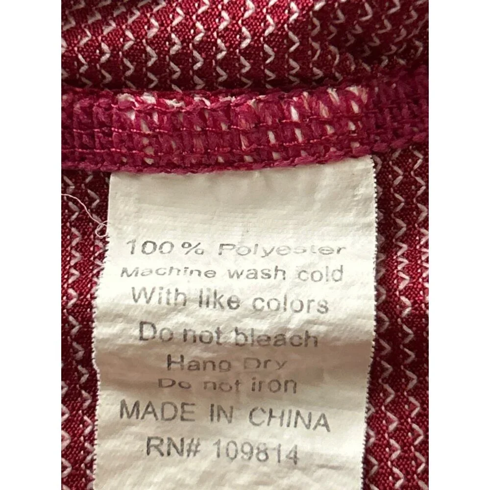 Canari Mens Red & Black Snap Top Cycling Jersey With Rear Zipper Pocket Size L - Picture 4 of 8